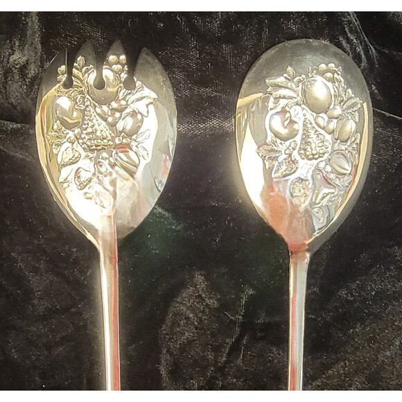 Vintage Sheffield, England, Silverplate Serving Set of 2 - Picture 7 of 12